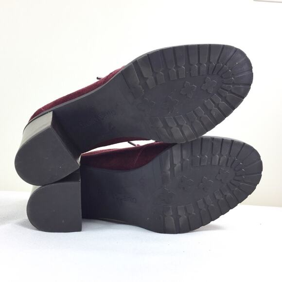 Franco Sarto Burgundy Suede “Nashville” Lace-Up Ankle Boot, Dark Red, Sz 8.5 - Picture 5 of 8